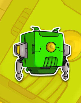 Green Bot: The Glitch in the Balance - Sticker