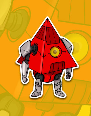 Red Bot: The Temperamental Tyrant - Sticker