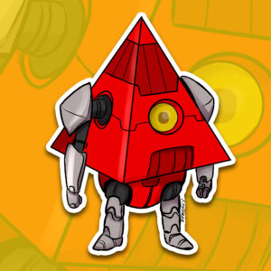 Red Bot: The Temperamental Tyrant - Sticker